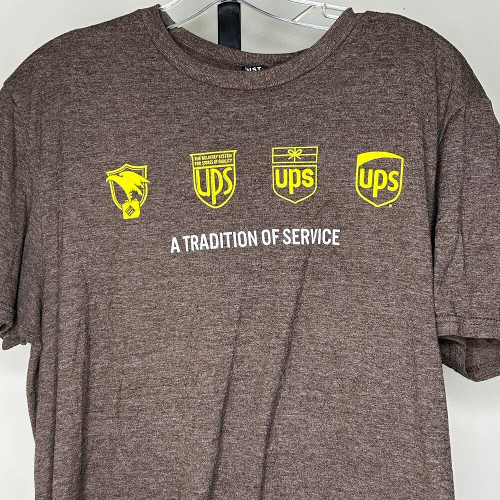 DISTRICT‎ brand UPS Tshirt- Medium- brown heathered short sleeve transportation